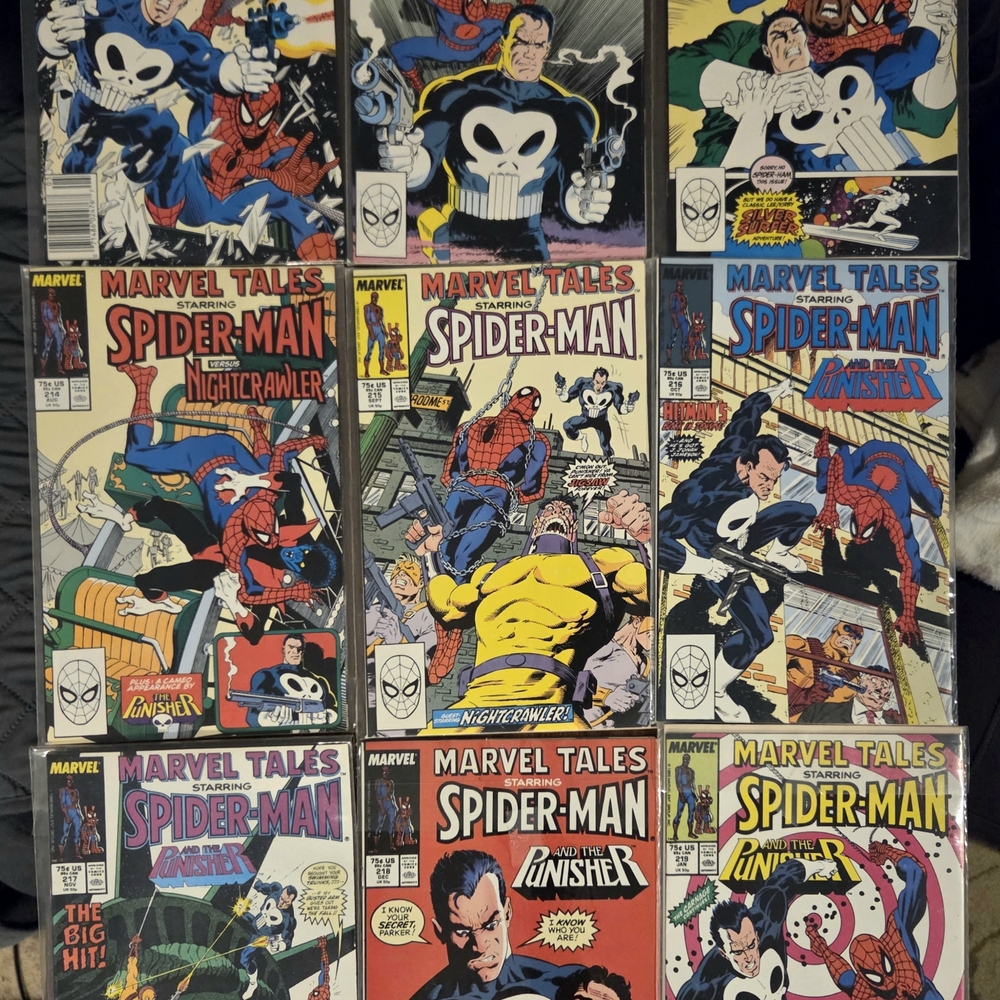 Marvel Spider-Man Comic Book Set with Red and Blue Covers
